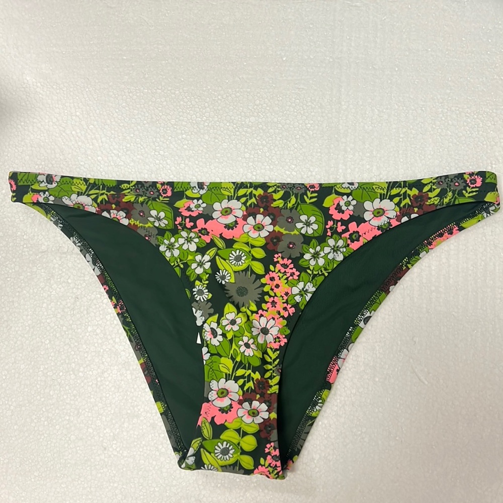 Aerie Floral Green Bikini Bottom L